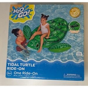 H2O GO! Tidal Turtle Ride-On Inflatable Pool Float, Model 41041